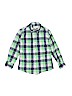 Crewcuts 100% Cotton Green Long Sleeve Button-Down Shirt Size 4 - 5 - photo 1