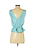 Rebecca Moses 100% Silk Blue Sleeveless Silk Top Size EU 40 / US 10 - photo 2