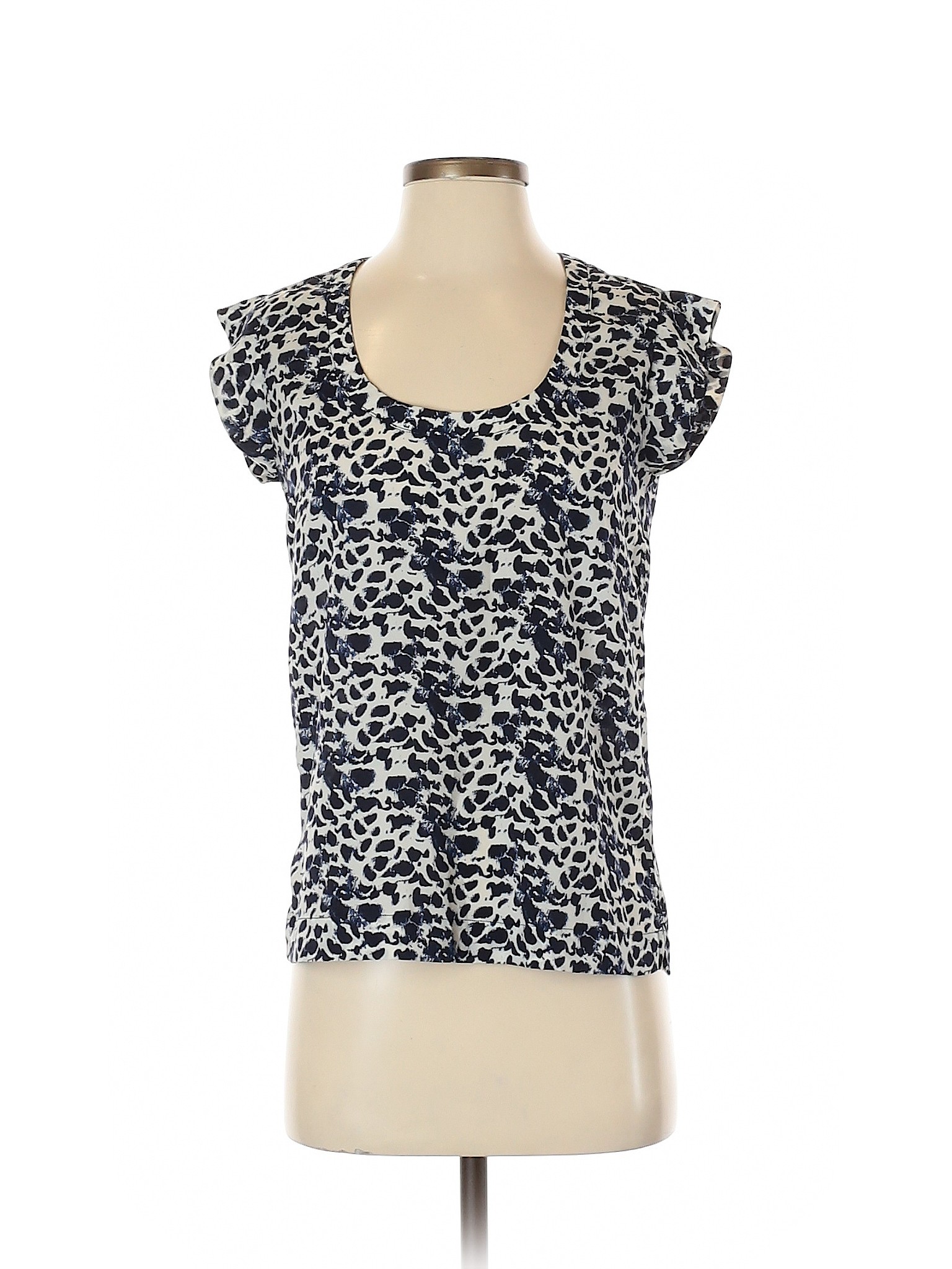Eclair Women Blue Short Sleeve Blouse XS | eBay