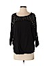 Ella Moss 100% Rayon Black 3/4 Sleeve Blouse Size S - photo 1