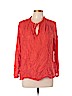 Lucky Brand 100% Rayon Red Long Sleeve Blouse Size L - photo 1