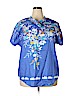 Misslook 100% Polyester Blue Short Sleeve Blouse Size 3X - photo 1