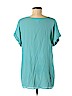 Motherhood 100% Polyester Blue Short Sleeve Blouse Size M - photo 2