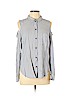 Splendid 100% Rayon Gray Long Sleeve Button-Down Shirt Size L - photo 1