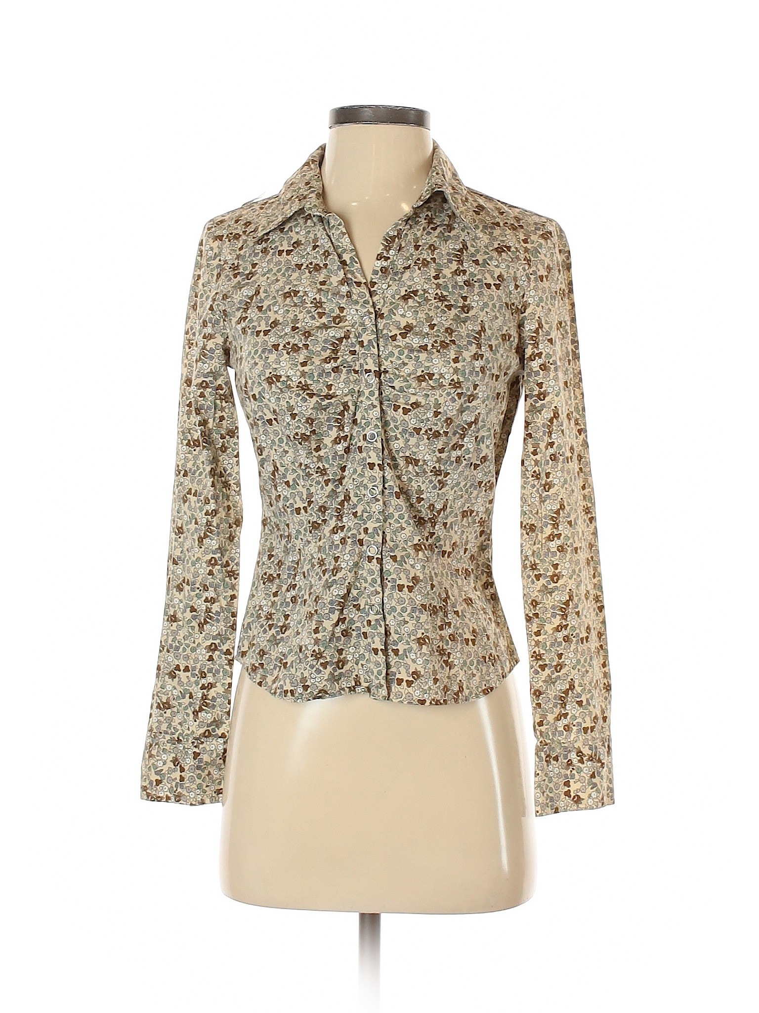 Old Navy Women Brown Long Sleeve Blouse XS | eBay