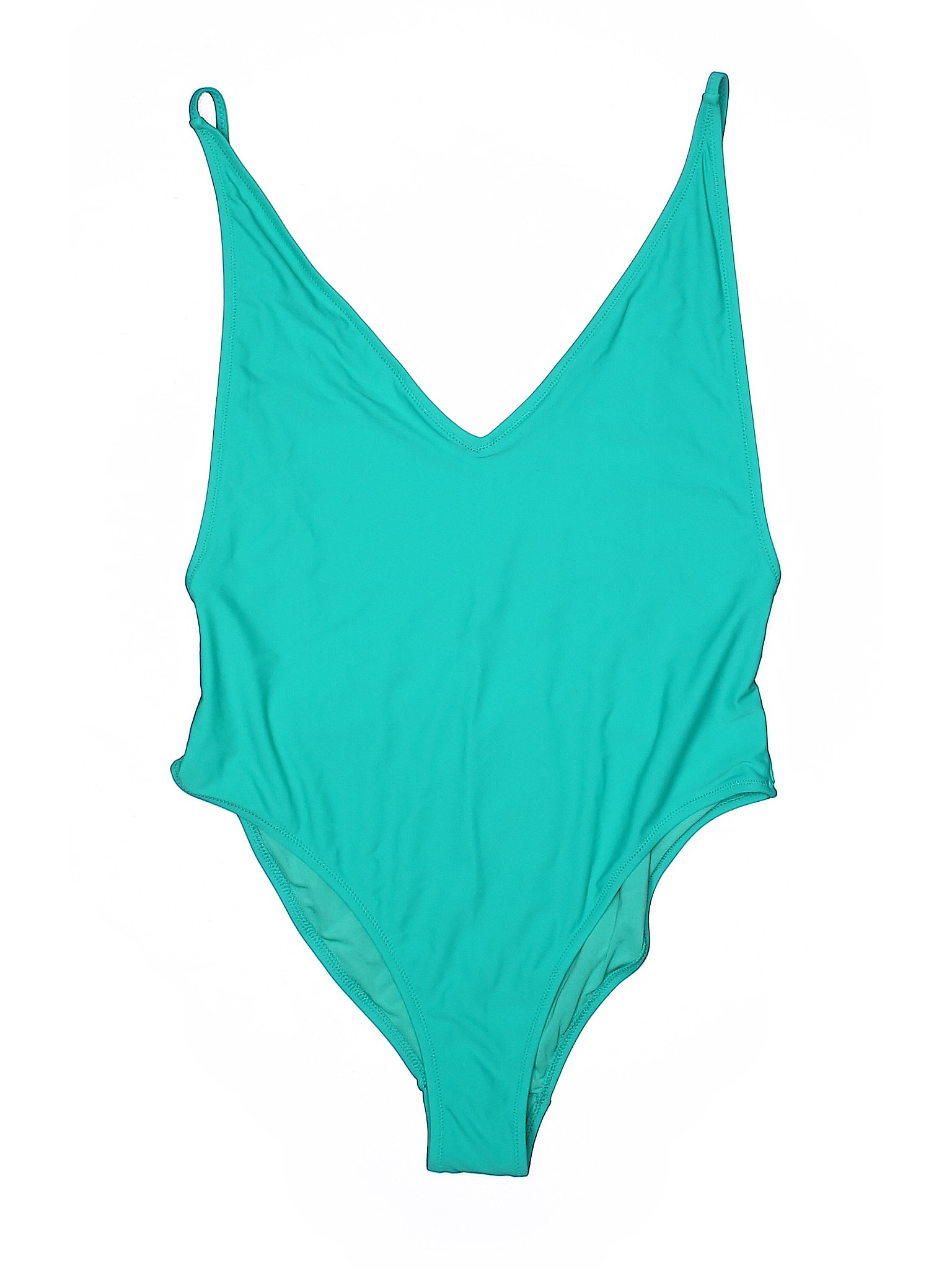 Topshop Solid Teal One Piece Swimsuit Size 10 - 81% off | thredUP