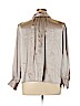 Courtney Rhodes 100% Silk Silver Long Sleeve Silk Top Size 16 - photo 2