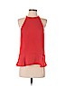 Diane von Furstenberg 100% Silk Red Sleeveless Silk Top Size P (petite) - photo 1
