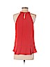 Diane von Furstenberg 100% Silk Red Sleeveless Silk Top Size P (petite) - photo 2