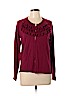 Banana Republic 100% Merino Extra Fine Wool Burgundy Wool Cardigan Size L - photo 1