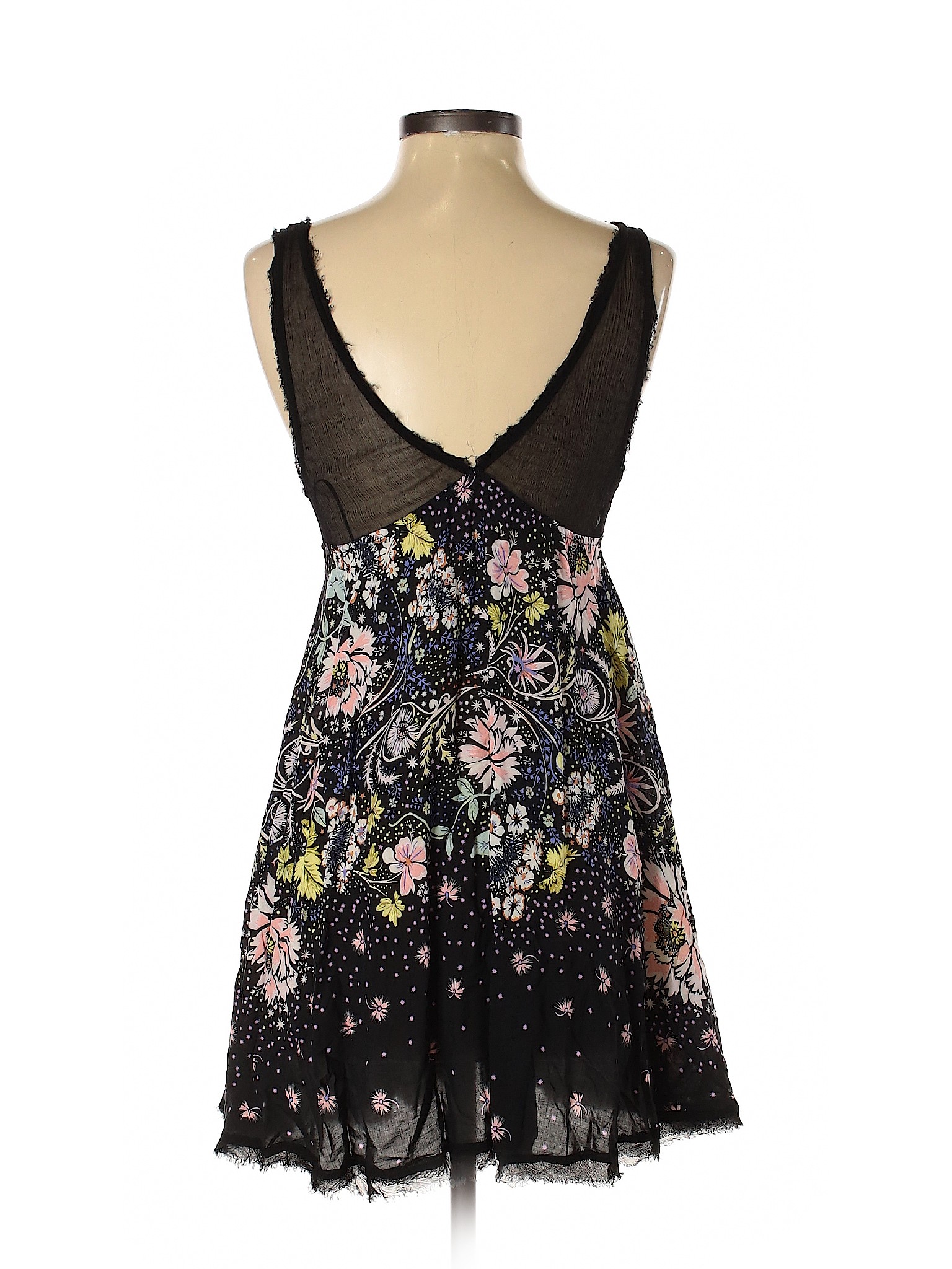 Sonoma Goods for Life 100% Rayon Floral Multi Color Black Casual Dress Size  XXL - 52% off