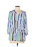 Alfani 100% Nylon Blue 3/4 Sleeve Blouse Size M (petite) - photo 1
