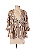 By Francine Gold 3/4 Sleeve Silk Top Size S - photo 1