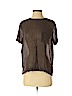 Vince. 100% Polyester Brown Short Sleeve Blouse Size S - photo 1
