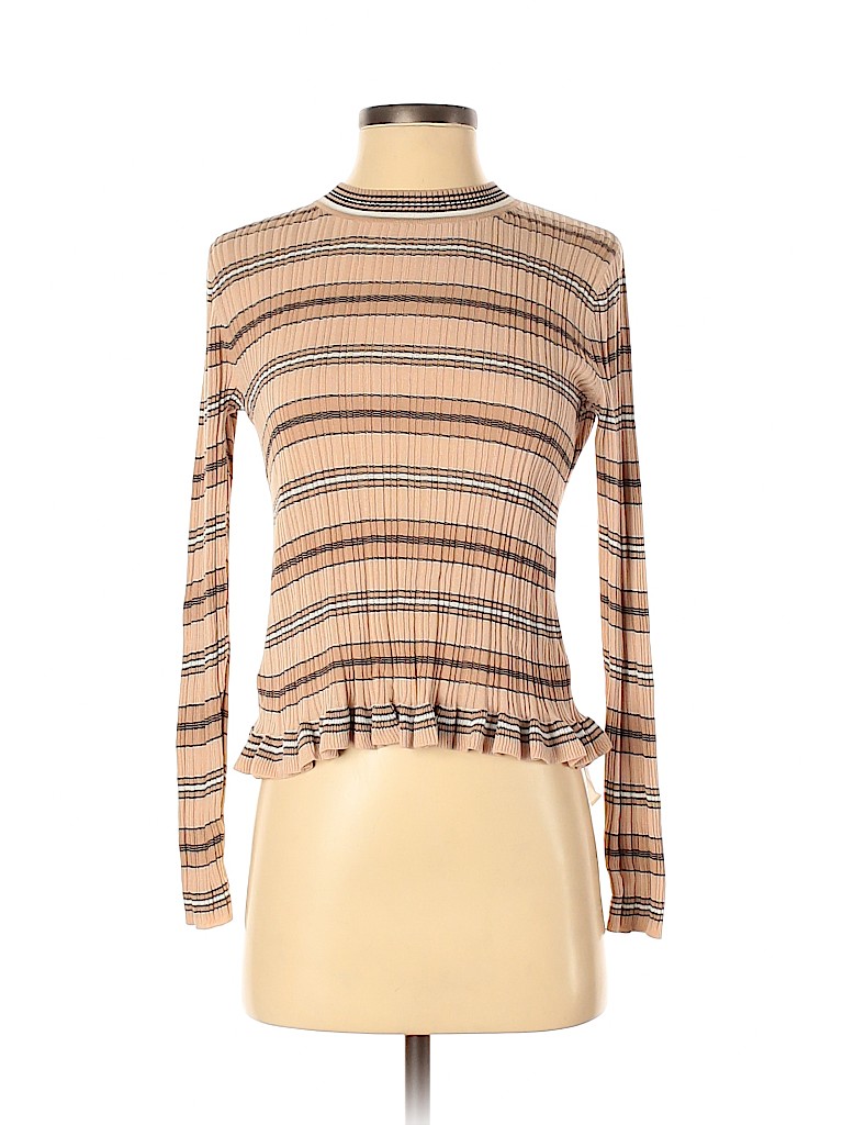 10 Crosby Derek Lam 100% Cotton Tan Pullover Sweater Size XS - photo 1