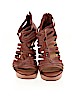 Jessica Simpson 100% Leather Brown Heels Size 8 - photo 2
