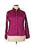 Lands' End 100% Cotton Purple Long Sleeve Button-Down Shirt Size 18 (petite) - photo 1