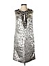 Carolina Herrera Silver Cocktail Dress Size 4 - photo 1