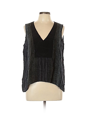 BCBGMAXAZRIA Sleeveless Silk Top (view 1)