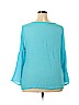 Cj Banks Blue Long Sleeve Blouse Size 2X - photo 2