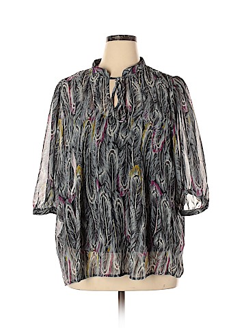 Black Rainn 3/4 Sleeve Blouse (view 1)