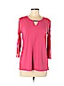 JM Collection Pink 3/4 Sleeve Top Size M (petite) - photo 1