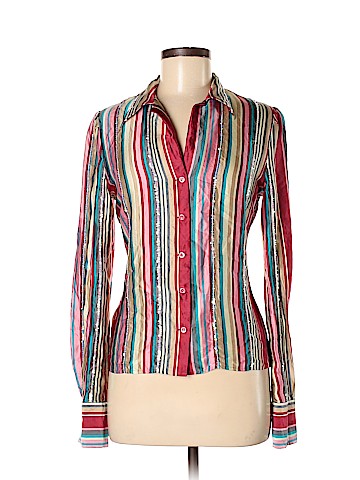 Chloé Long Sleeve Silk Top (view 1)