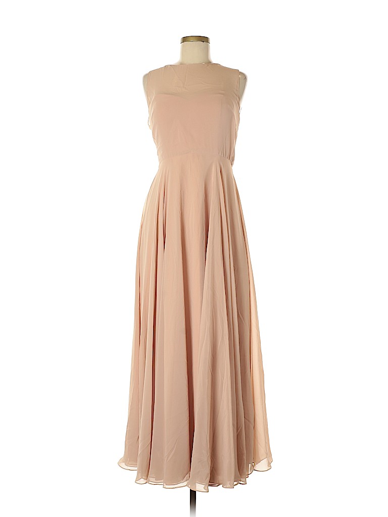 Jenny Yoo Collection Solid Tan Pink Cocktail Dress Size 12 76 off