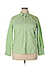 Lands' End 100% Cotton Green Long Sleeve Button-Down Shirt Size 18 - photo 1