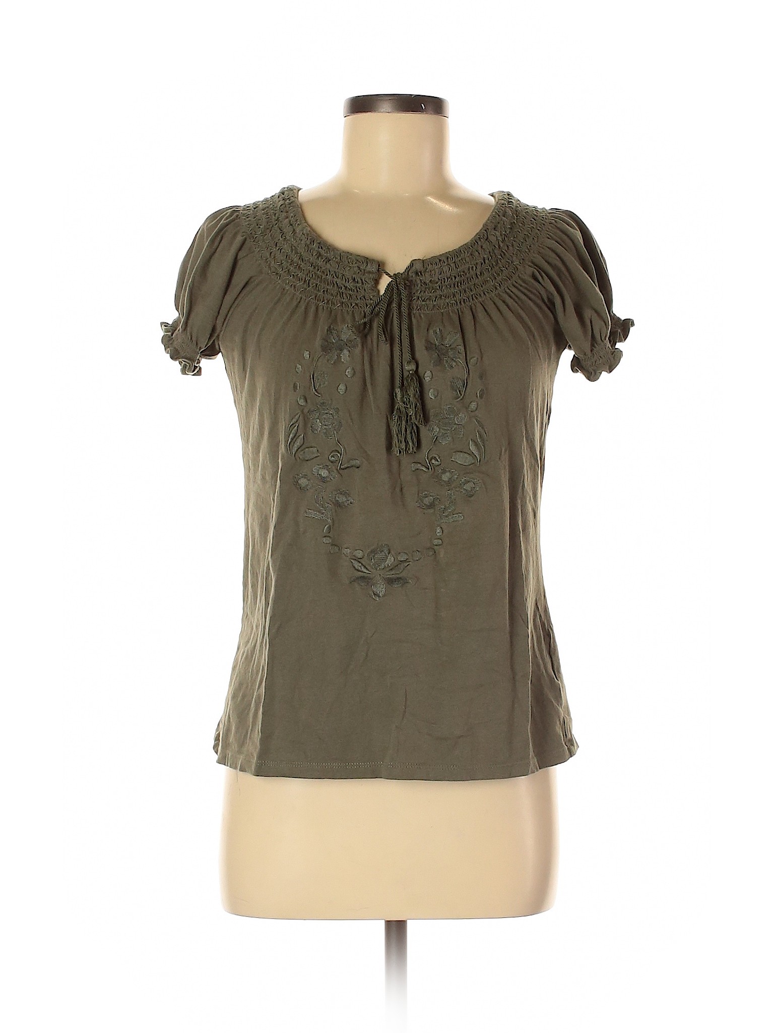 Gloria Vanderbilt Women Green Short Sleeve Top M | eBay