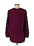 Madewell 100% Silk Purple Long Sleeve Silk Top Size M - photo 2