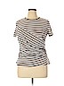 Per Se By Carlisle Silver Short Sleeve Top Size XL - photo 1