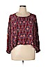 Gypsies & Moondust 100% Rayon Burgundy Long Sleeve Blouse Size XL - photo 1