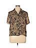 Sag Harbor 100% Polyester Brown Short Sleeve Blouse Size 14 (petite) - photo 1
