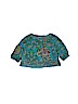 Peek 100% Cotton Print Blue 3/4 Sleeve Blouse Size 3-6 mo - photo 1