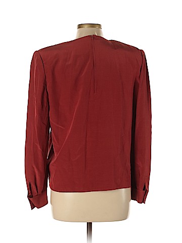 Valentino Boutique Long Sleeve Silk Top (view 2)