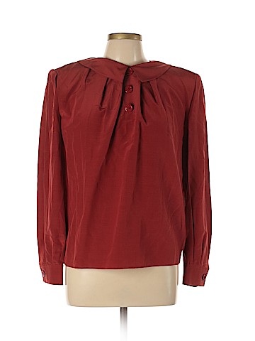Valentino Boutique Long Sleeve Silk Top (view 1)