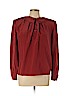 Valentino Boutique Red Long Sleeve Silk Top Size 10 - photo 1