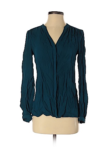 Michael Kors Long Sleeve Silk Top (view 1)