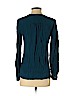 Michael Kors 100% Silk Teal Long Sleeve Silk Top Size 2 - photo 2