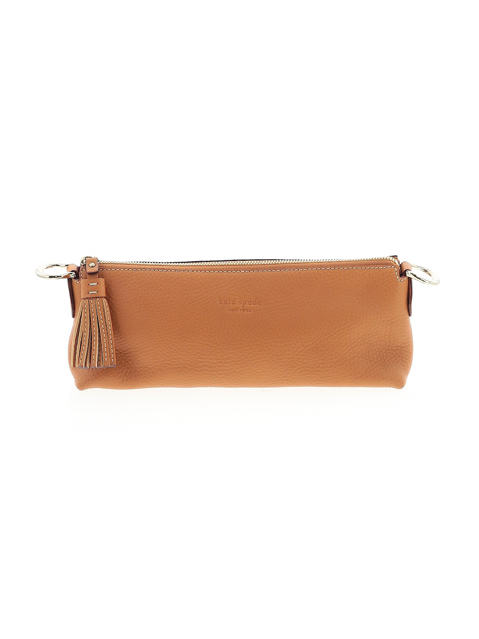 Details about Kate Spade New York Women Brown Leather Clutch One Size