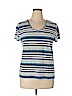 Ann Taylor LOFT Outlet 100% Cotton Blue Short Sleeve T-Shirt Size XL - photo 1