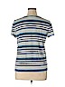 Ann Taylor LOFT Outlet 100% Cotton Blue Short Sleeve T-Shirt Size XL - photo 2