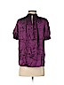 Proenza Schouler 100% Silk Purple Short Sleeve Silk Top Size 2 - photo 2