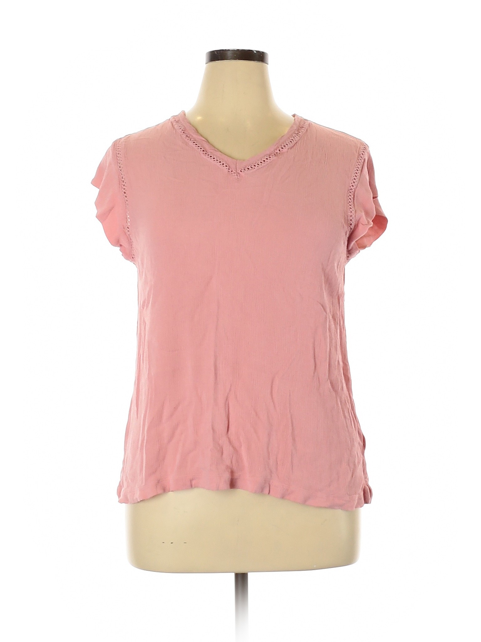 Buffalo by David Bitton Women Pink Short Sleeve Blouse XL | eBay