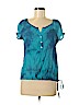 St. John's Bay Blue Short Sleeve Blouse Size S (petite) - photo 1