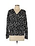 Jennifer Lopez 100% Polyester Black Long Sleeve Blouse Size L - photo 1