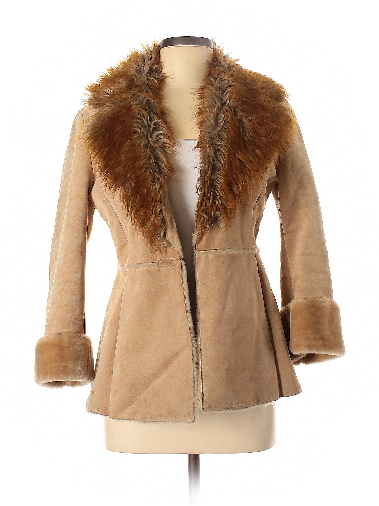 Details About Guess Women Brown Leather Jacket S
