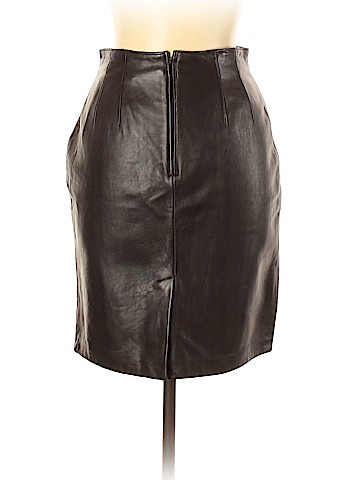 Lord & Taylor Leather Skirt (view 2)