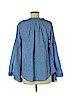 Love Sam 100% Cotton Blue Long Sleeve Blouse Size M - photo 2